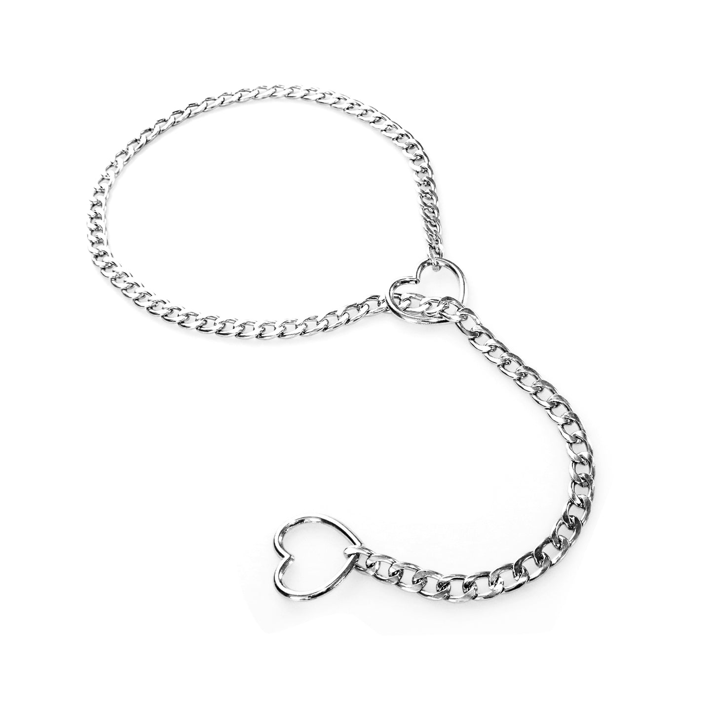 Heart slip chain necklace