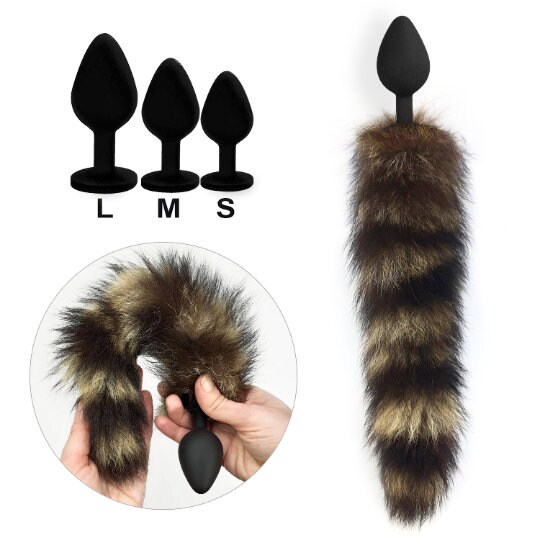 Tail silicone butt anal plug