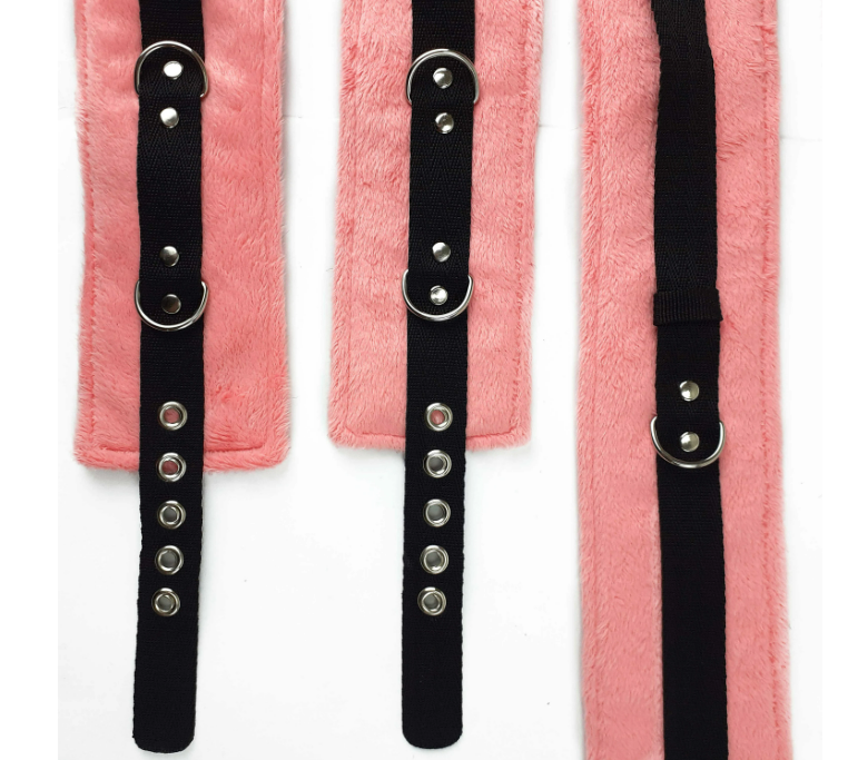 Soft bdsm hog tie bondage kit restraints