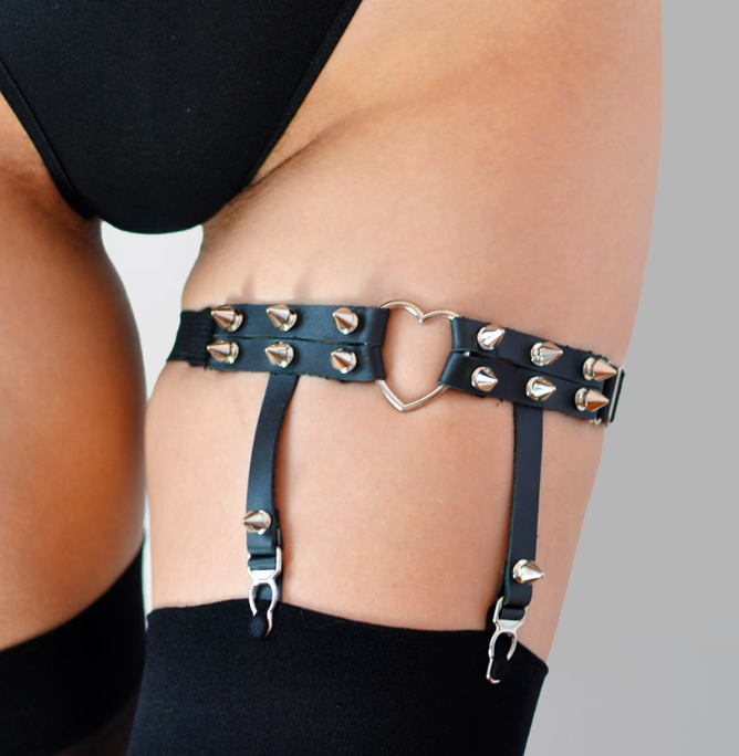 Sexy leather leg harness bdsm bondage gear