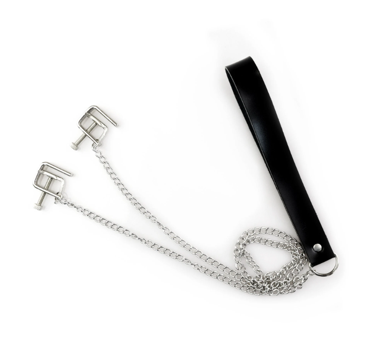 Nipple clamps with leash