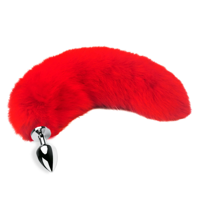 Butt metal and silicone plug Red tail