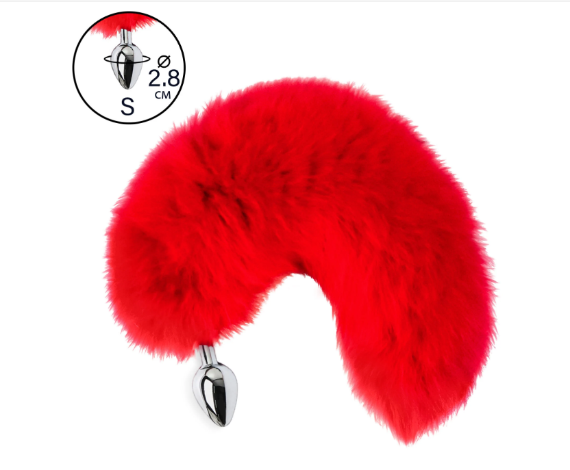 Butt metal and silicone plug Red tail