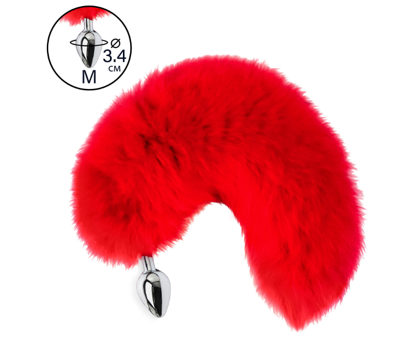 Butt metal and silicone plug Red tail