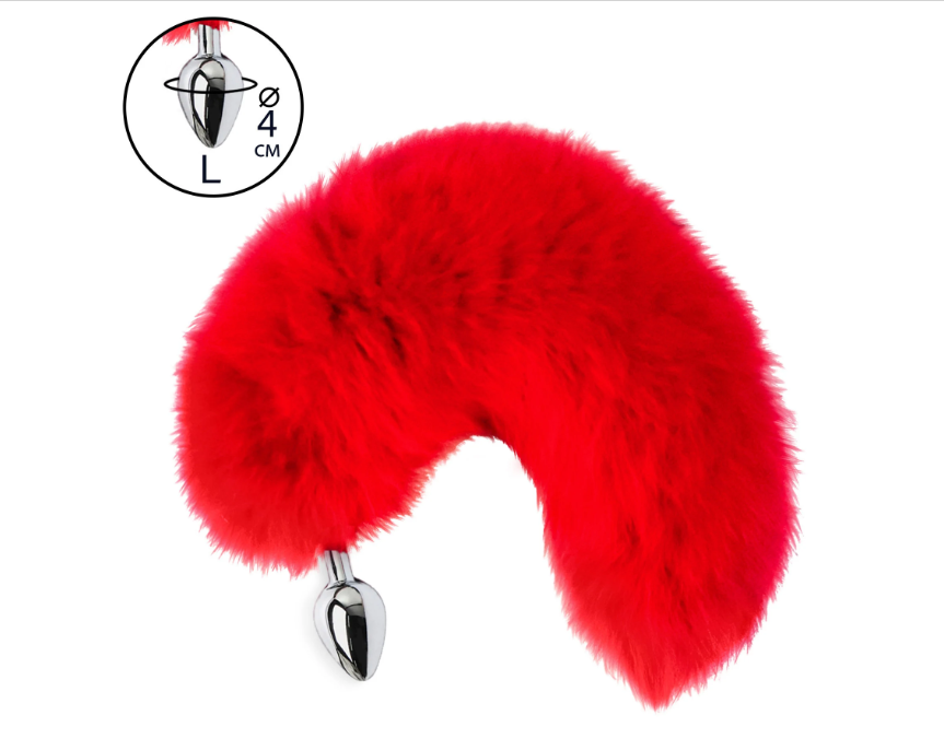 Butt metal and silicone plug Red tail