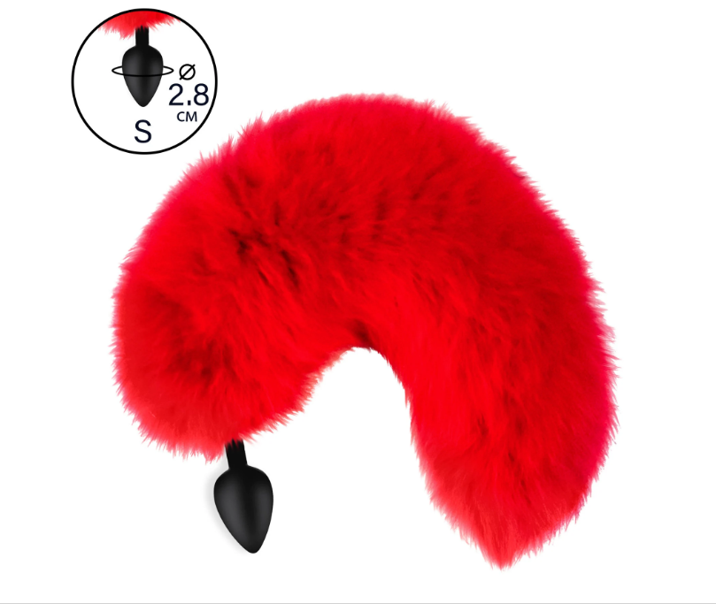 Butt metal and silicone plug Red tail