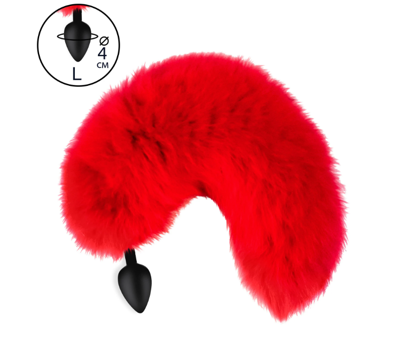Butt metal and silicone plug Red tail