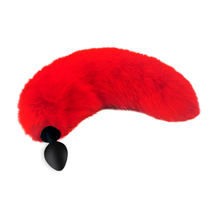 Butt metal and silicone plug Red tail