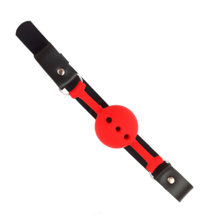 BDSM Silicone ball gag red