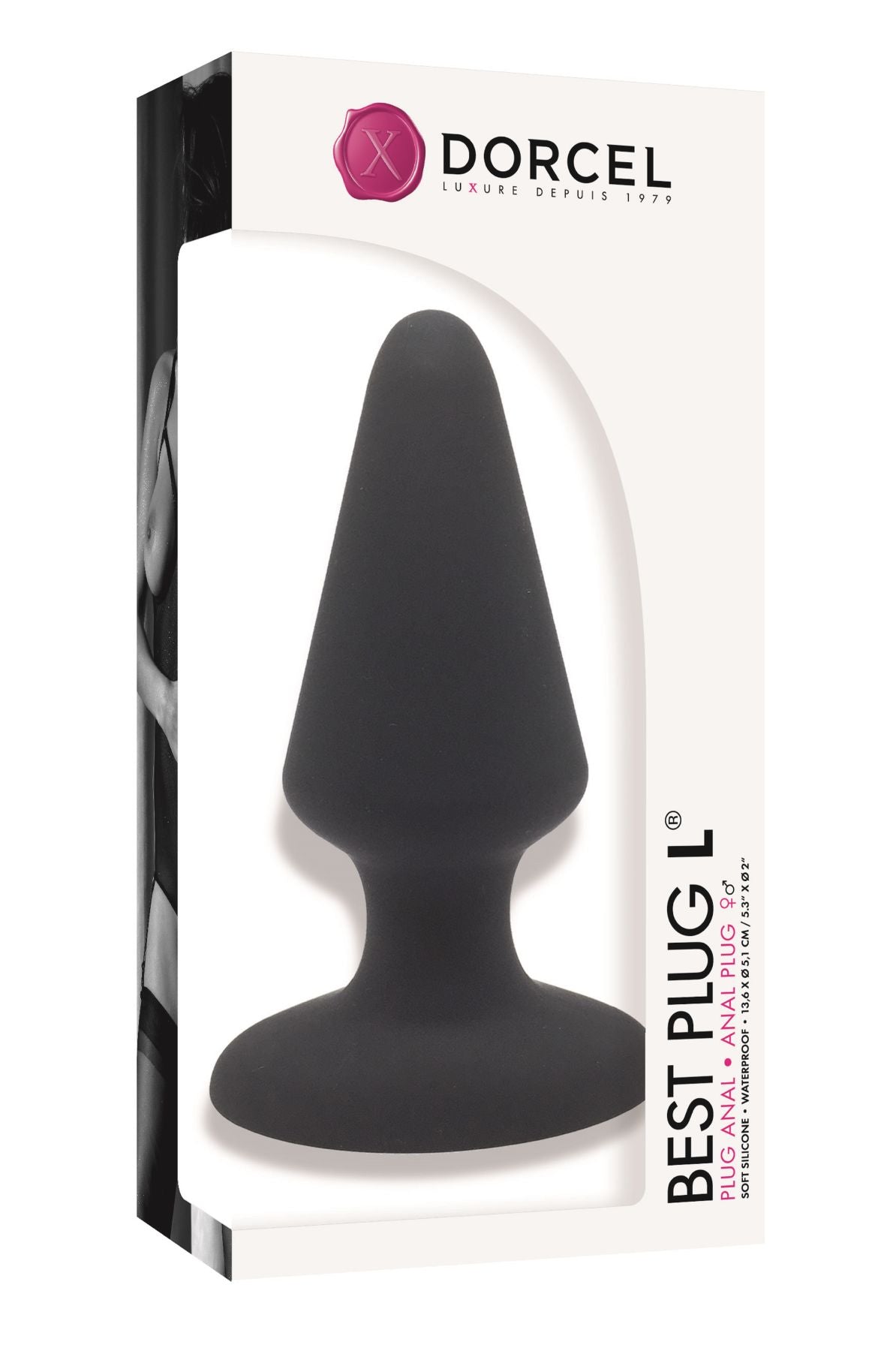Anal plug Dorcel Best Plug L soft-touch silicone, max diameter 5.1 cm