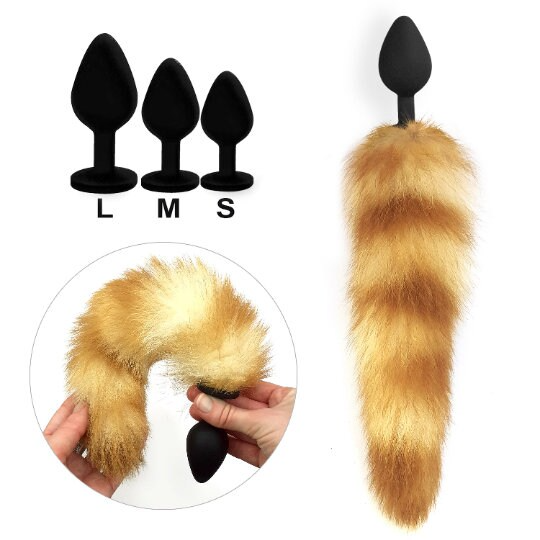 Tail silicone butt anal plug
