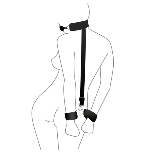 bdsm bondage set gag and handcuffs