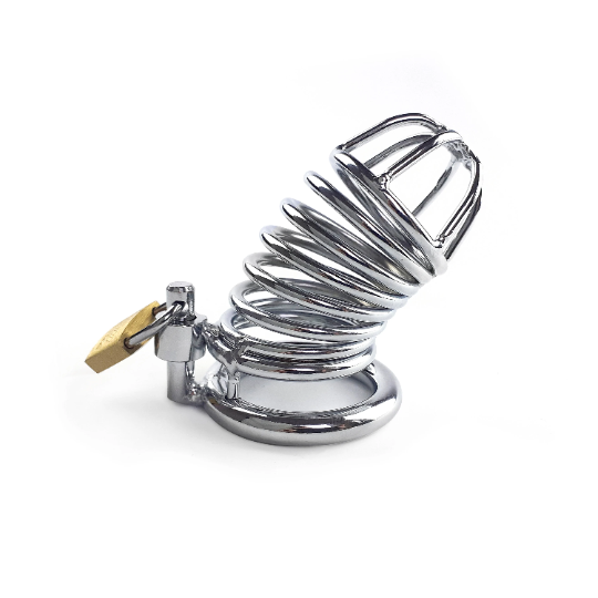 Metal male bdsm chastity cage