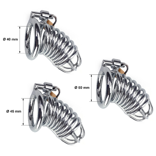Metal male bdsm chastity cage