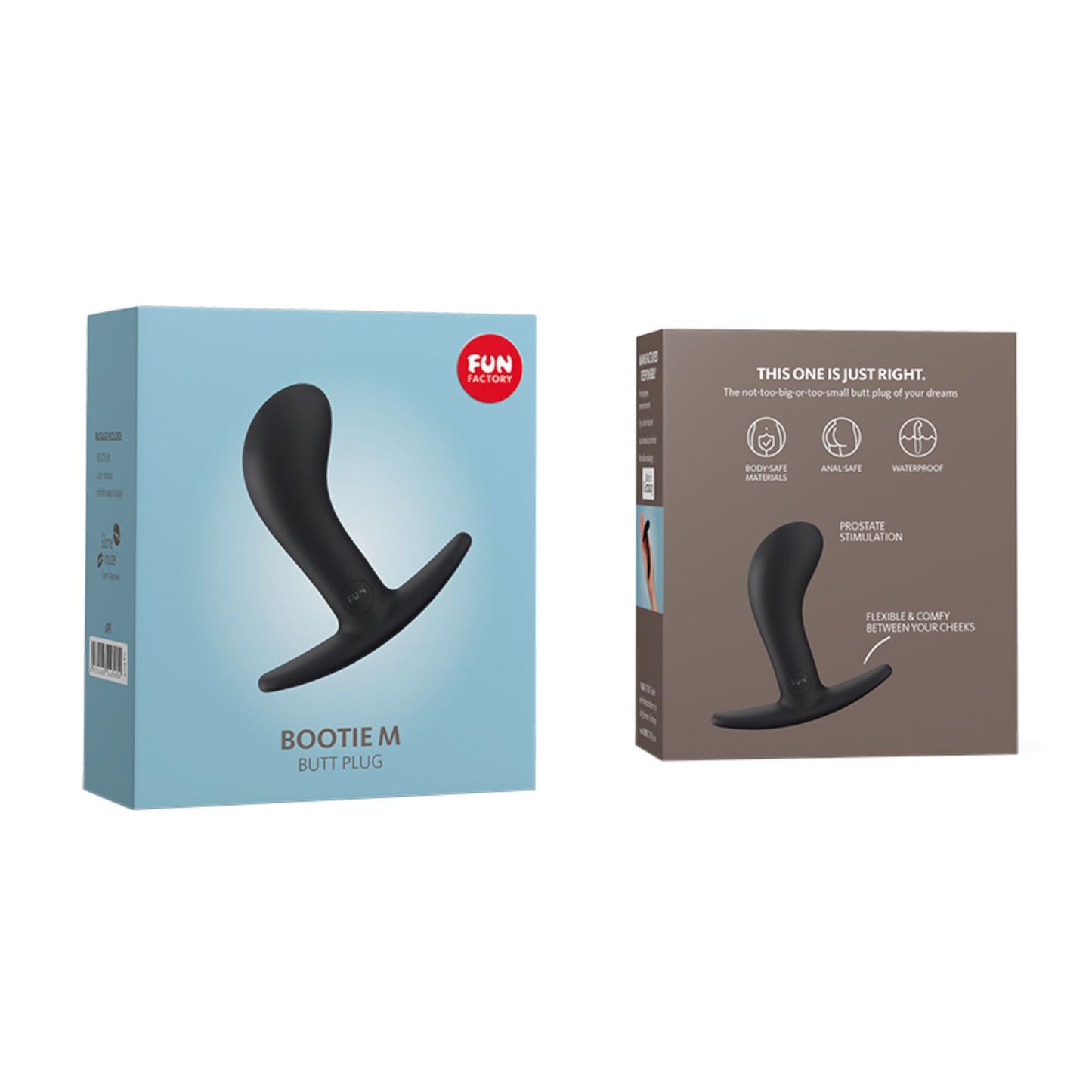 Fun Factory BOOTIE M Anal Plug, Black, Diameter 3.3 cm, Slim Base