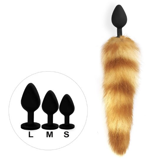 Tail silicone butt anal plug