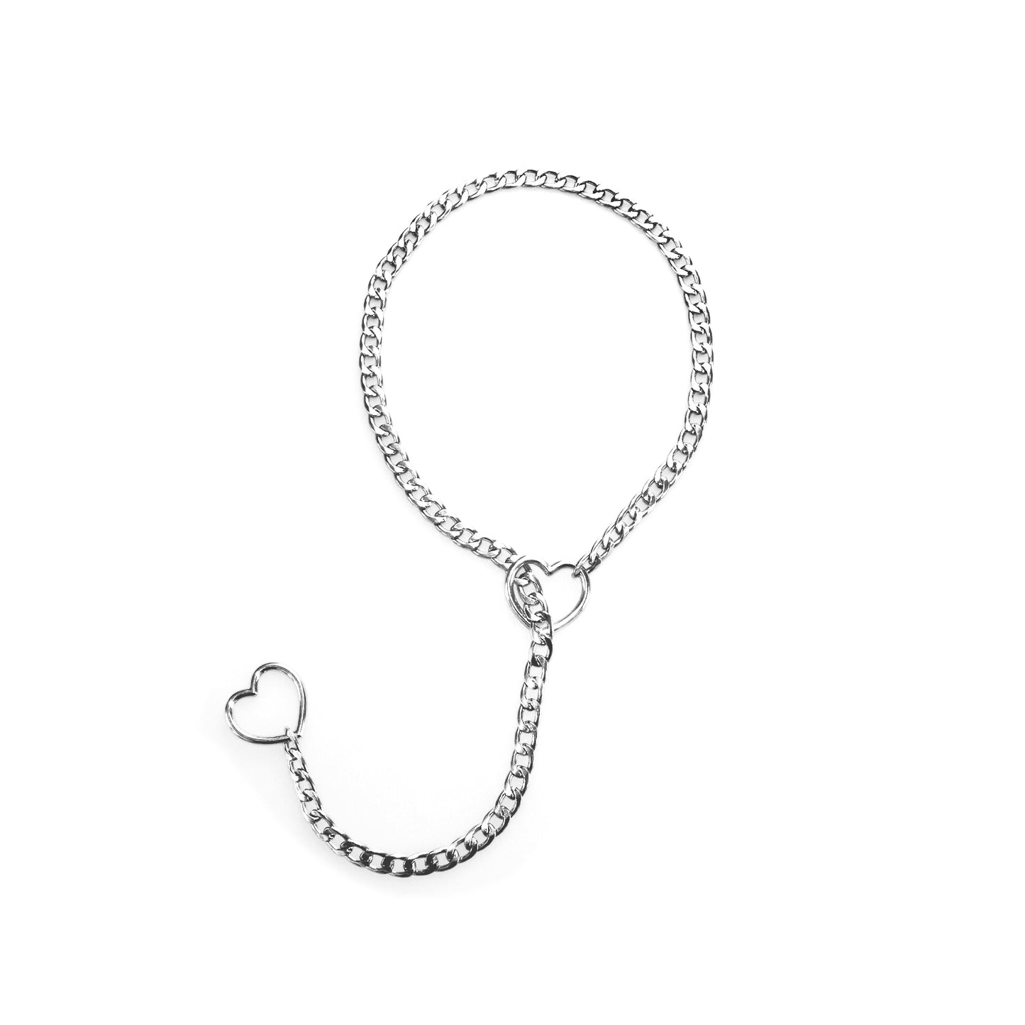 Heart slip chain necklace
