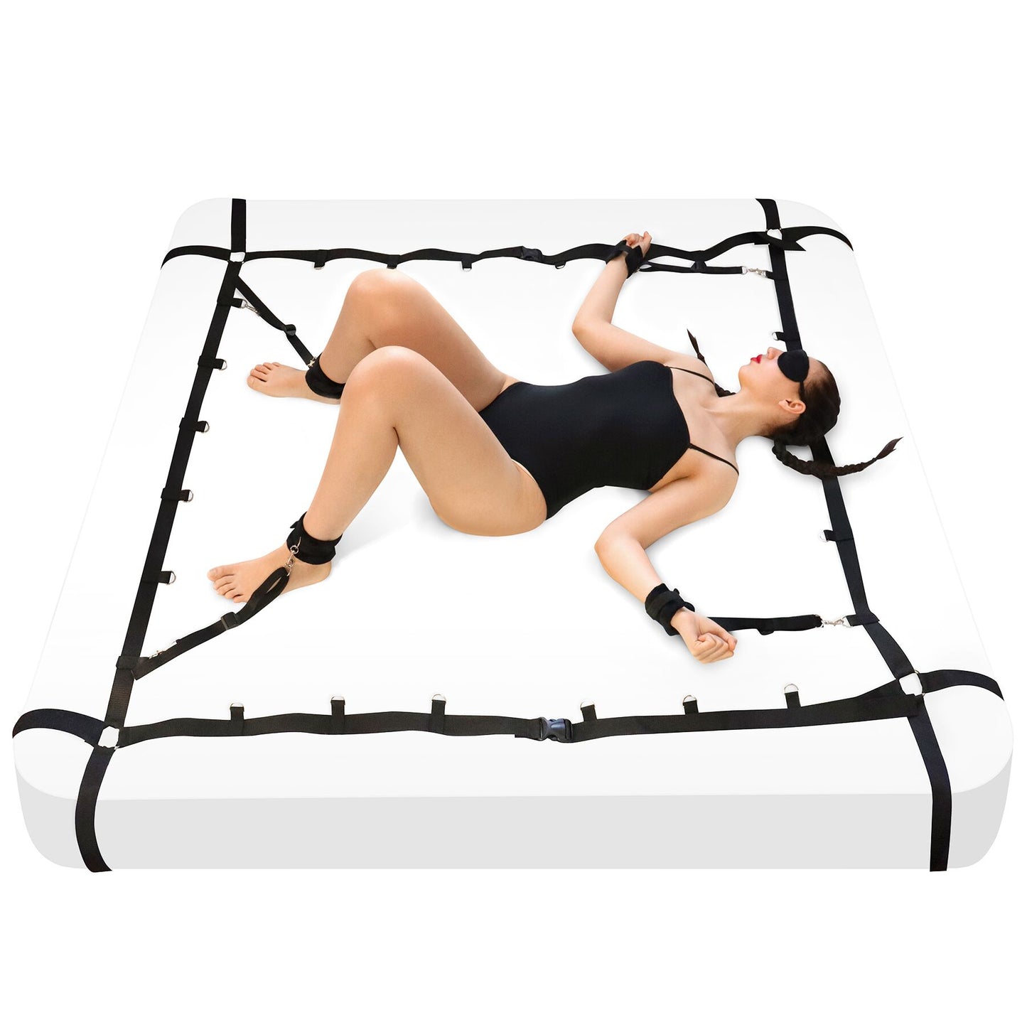 Bed restraint kit, under bed restraints, bed straps, mattress bondage