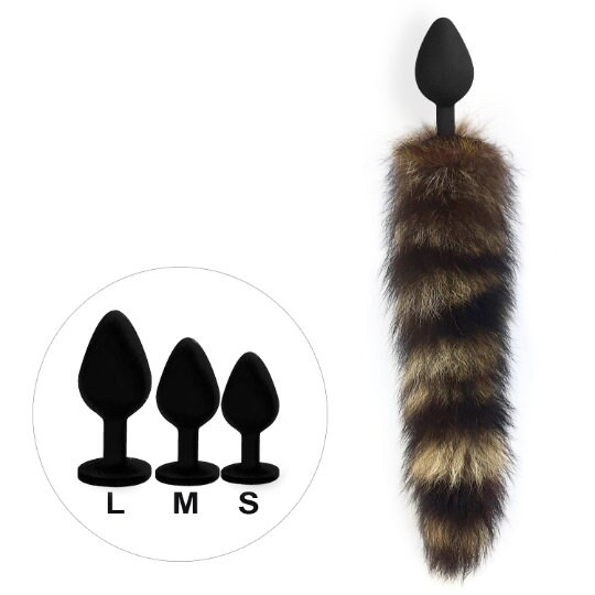 Tail silicone butt anal plug