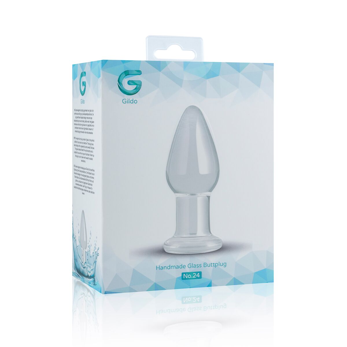 Glass anal plug Gildo Glass Buttplug No. 24, ⌀3.9 cm