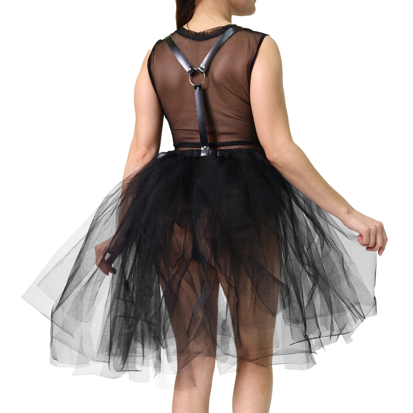 Black Tulle Skirt with Straps – Bold & Seductive size XS-M