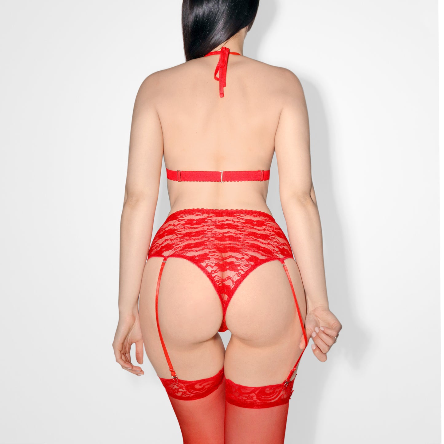 Fiery Red Lace Lingerie Set – Passion & Seduction size XS-M