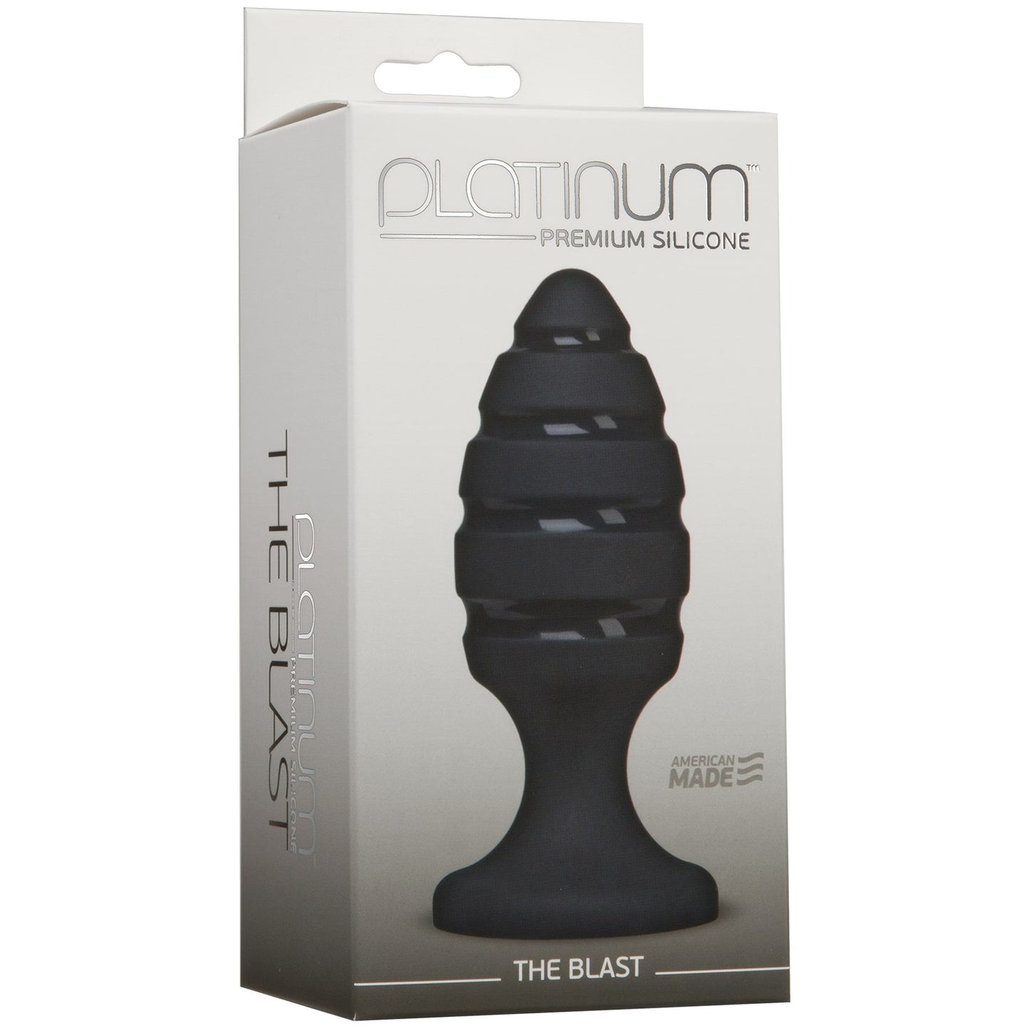 Anal Plug with Spiral Channel Doc Johnson Platinum Premium Silicone – The Blast – Black