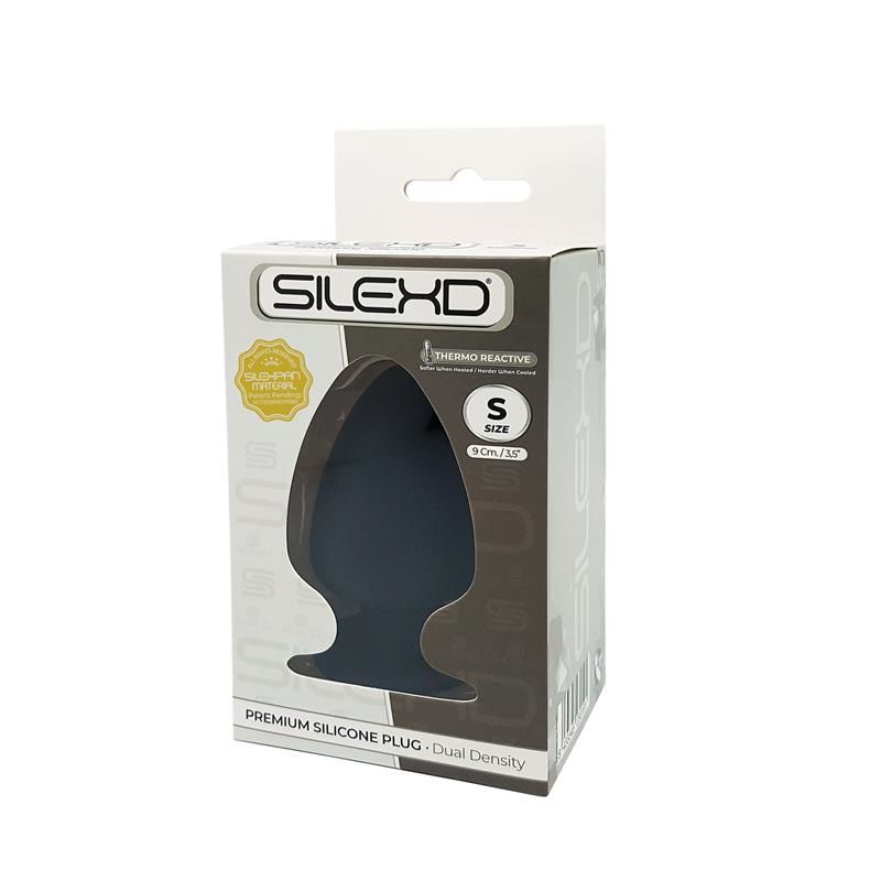 Anal plug SilexD (Model 1 size S) dual-layer, silicone + Silexpan, diameter 5 cm