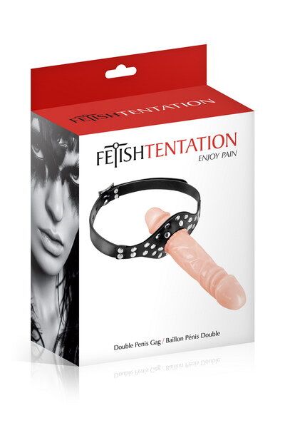 Double penis bdsm gag