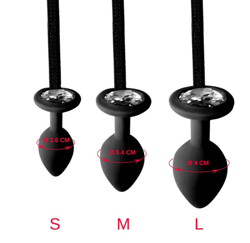 Men's underwear XS-2XL with silicone anal plug Art of Sex - Joni plug L Black