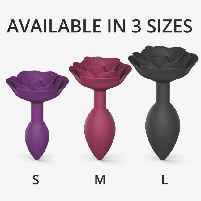 Love To Love Silicone Anal Plug OPEN ROSES M Size – Plum Star