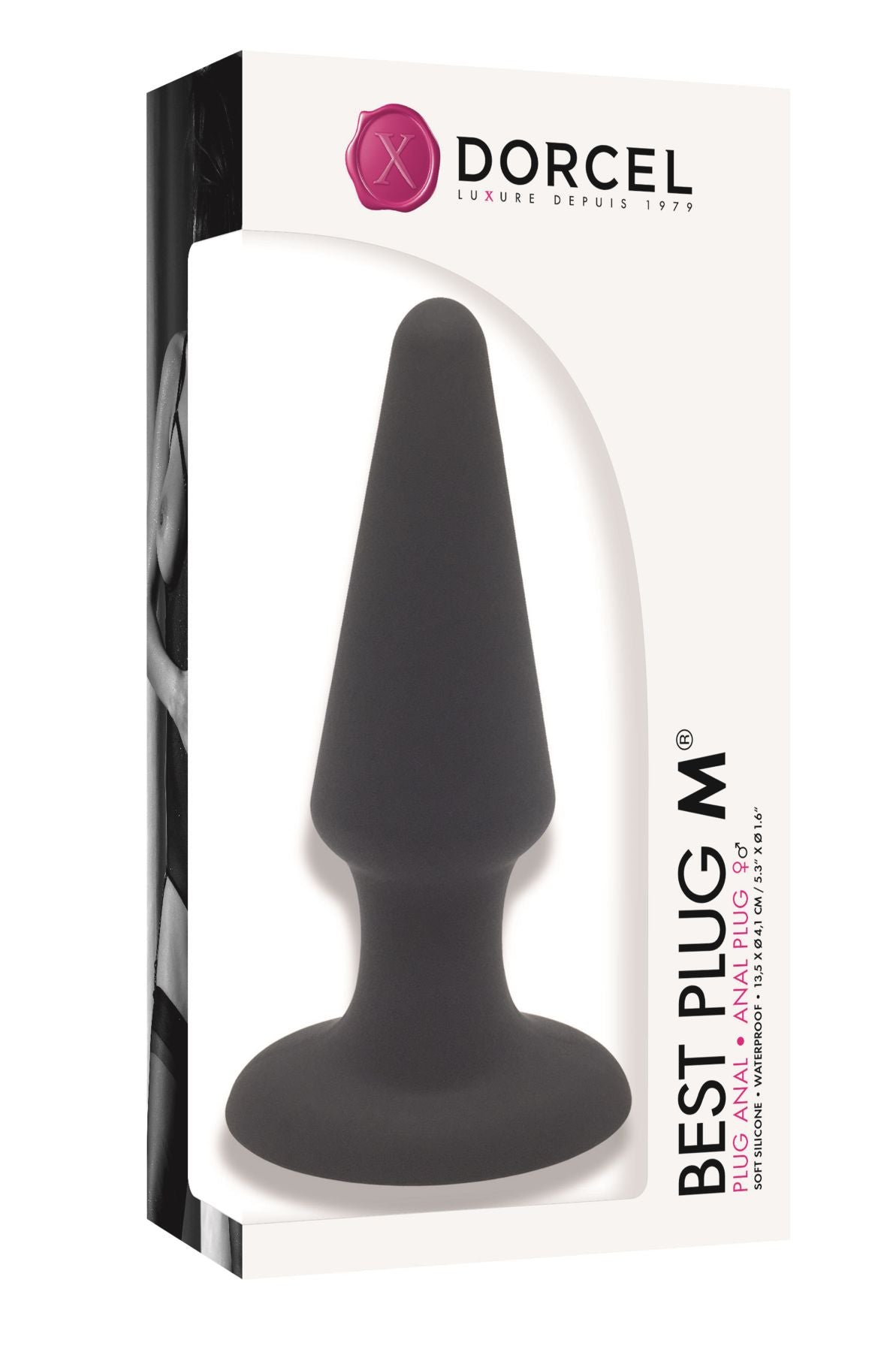 Anal plug Dorcel Best Plug M soft-touch silicone, max diameter 4.1 cm