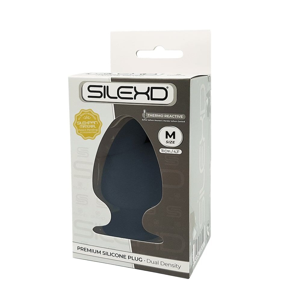 SilexD Anal Plug (Model 1 Size M), Dual-Layer Silicone + Silexpan, Diameter 6.2 cm