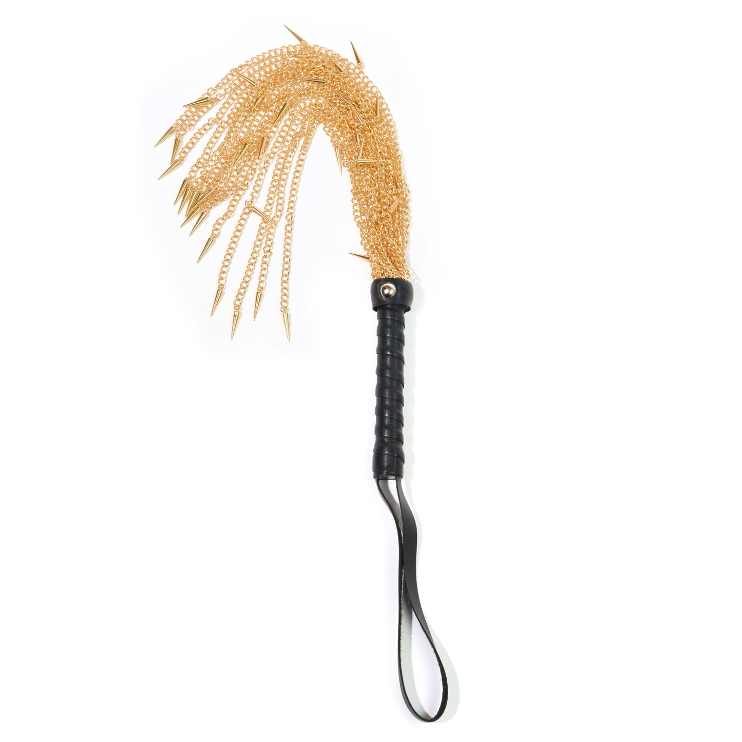 Chain flogger with spikes, Gold