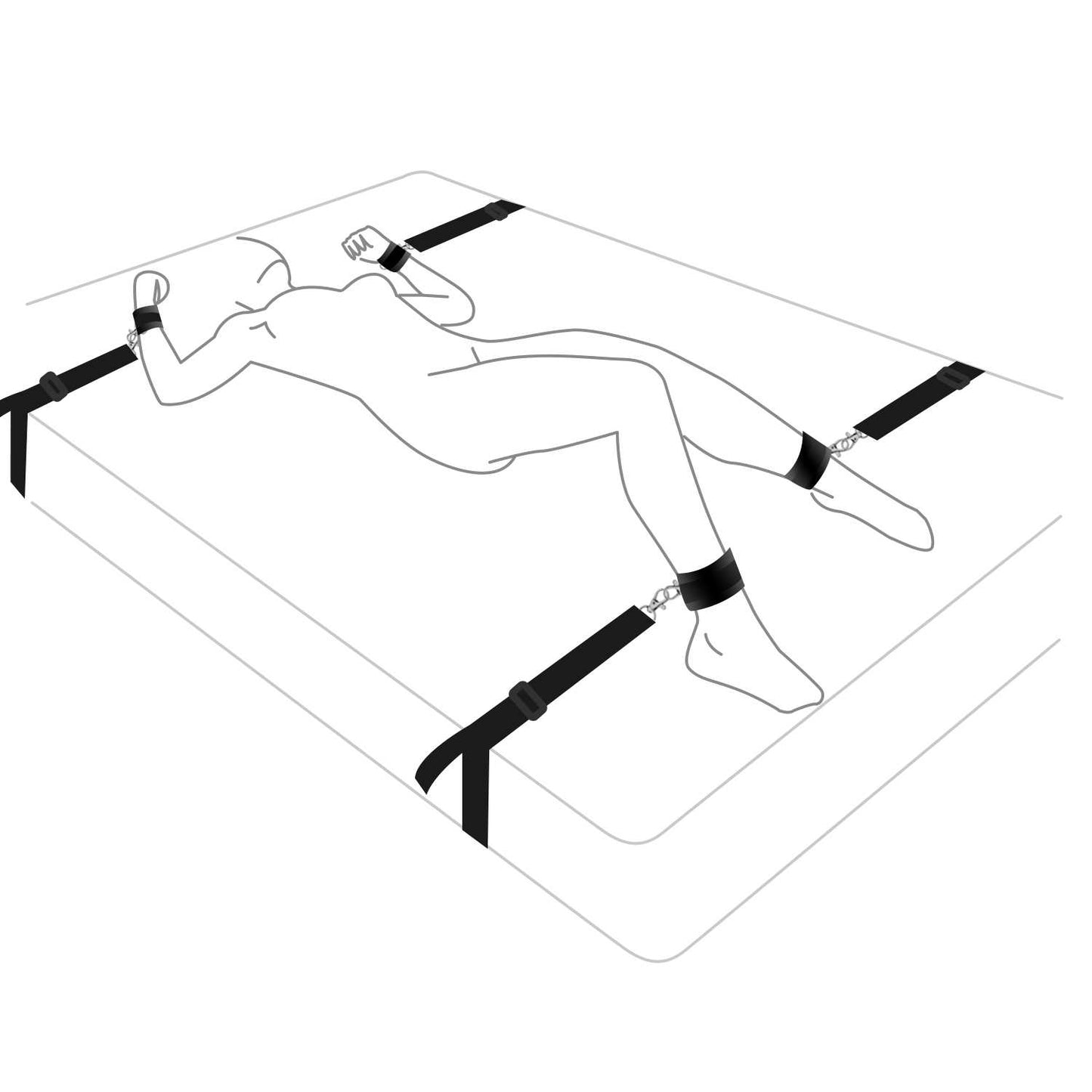 bed bondage restraints set
