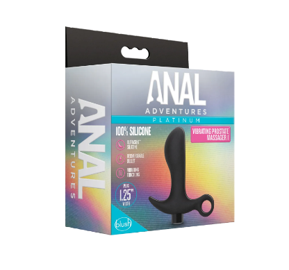 Blush Anal Adventures Platinum Silicone Vibrating Anal Plug Pros