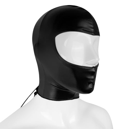 Open eyes and nose bondage gear hood