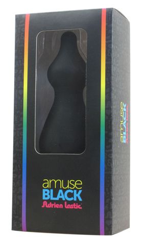 Anal plug Adrien Lastic Amuse Big Black (L) with two transitions, max diameter 4.4 cm