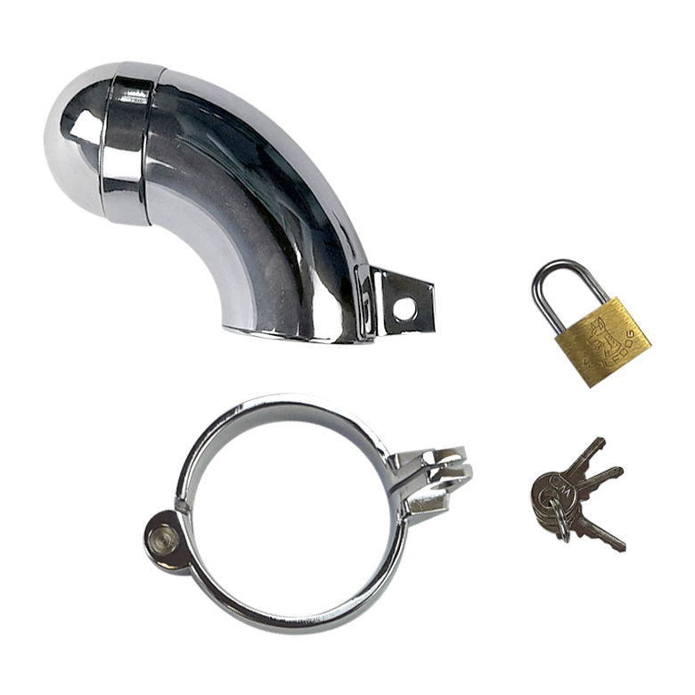 Metal male bdsm chastity cage