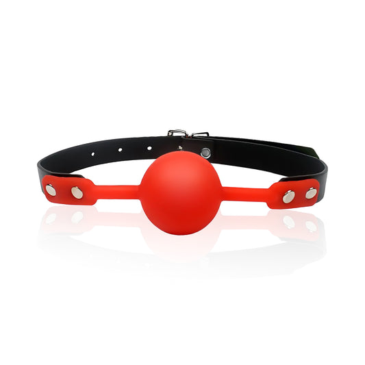 Silicone ball gag, Red