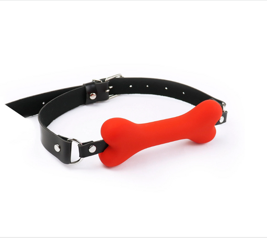 bdsm bone gag red