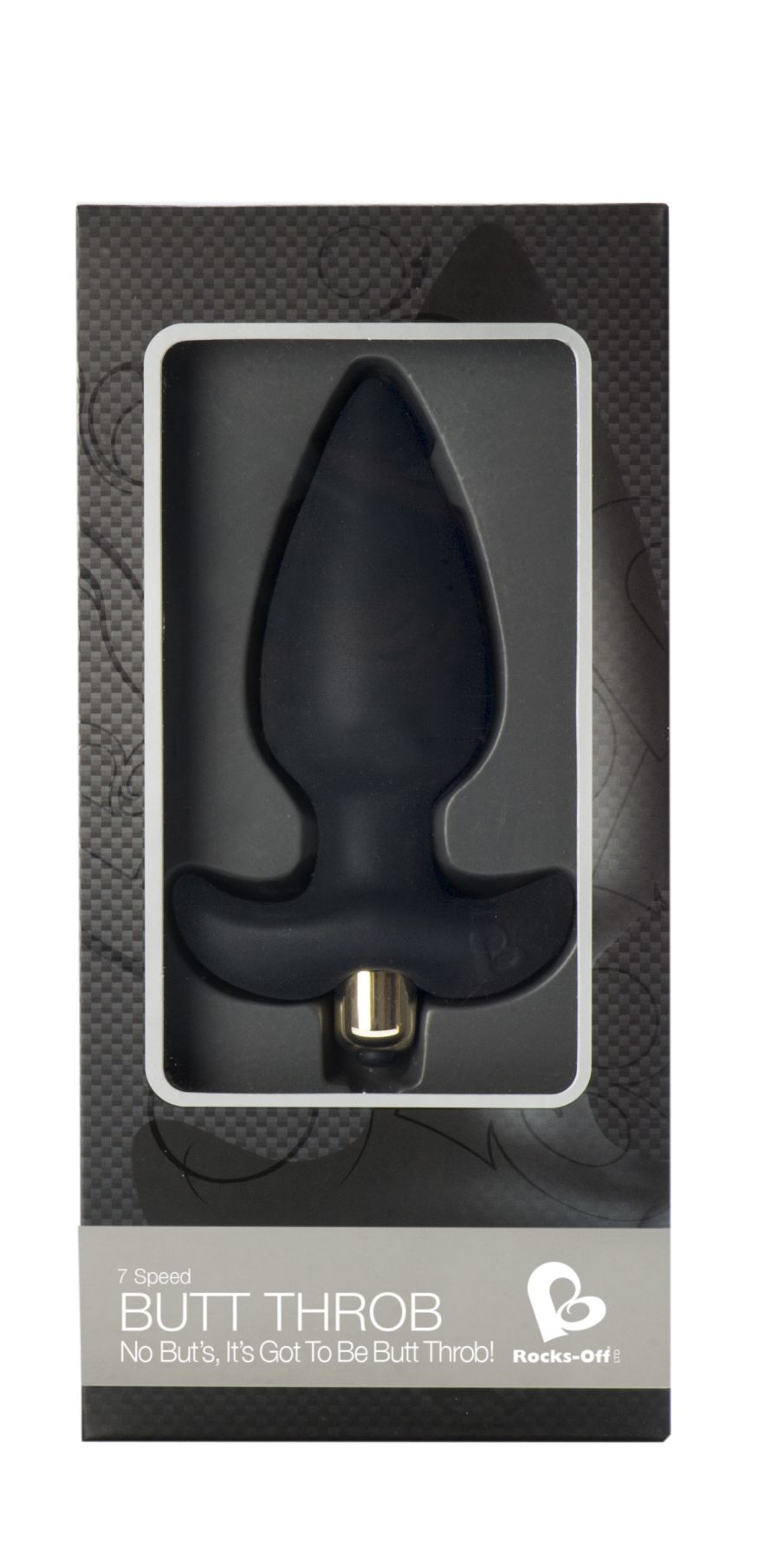 Rocks Off Butt Throb Vibrating Anal Plug – Black
