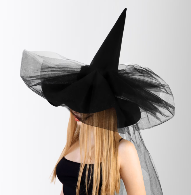 Halloween witch hat with bow