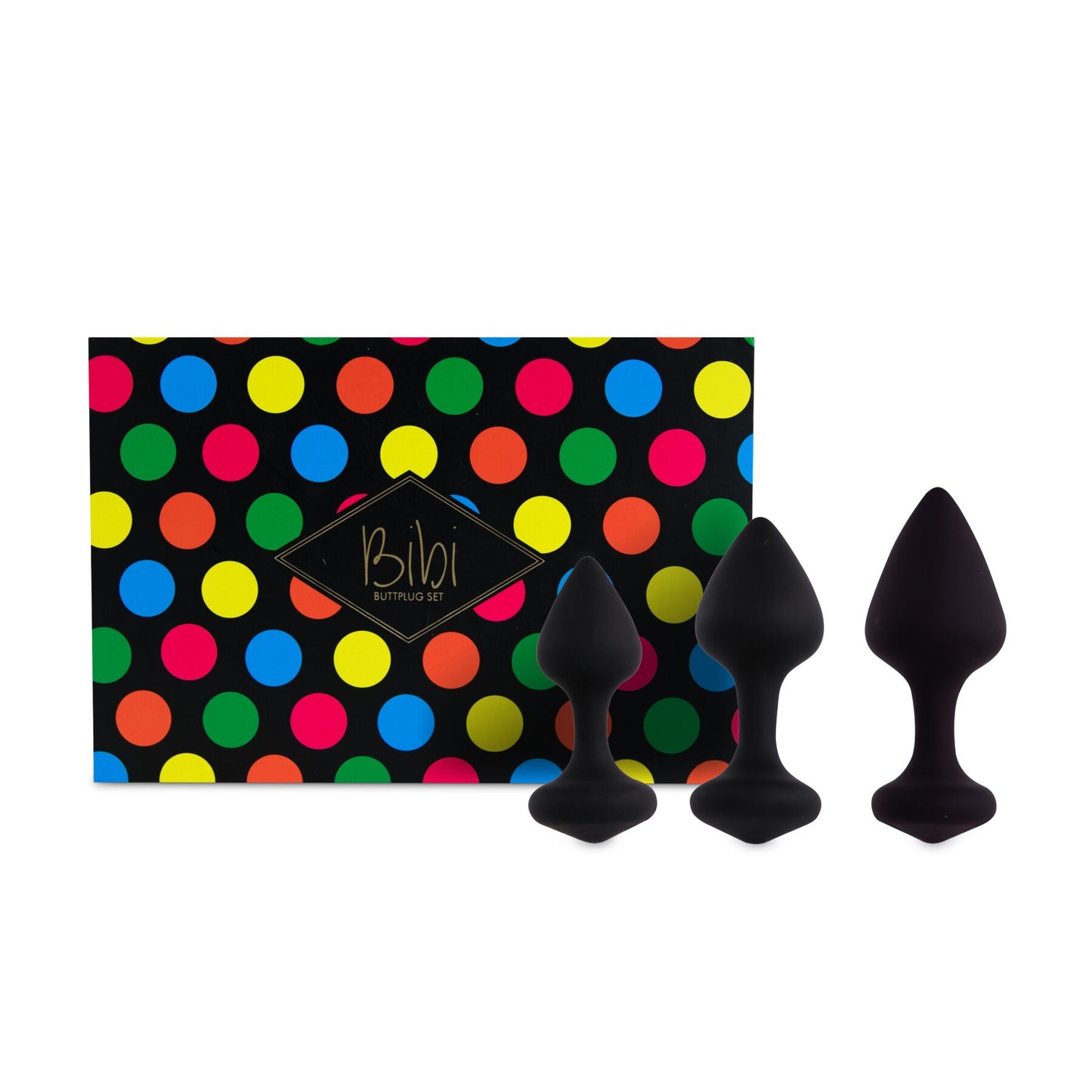 FeelzToys Silicone Anal Plug Set – Bibi Butt Plug Set 3 pcs Black