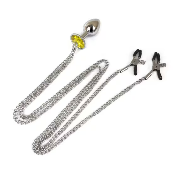 Butt plug with nipple clamps NeDlyaSkuki Butt plug with nipple clamps NeDlyaSkuki