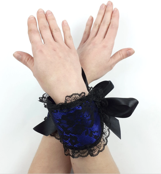 Lace silk handcuffs