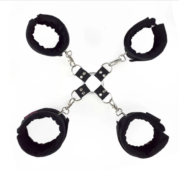 Soft bdsm hog tie bondage kit restraints