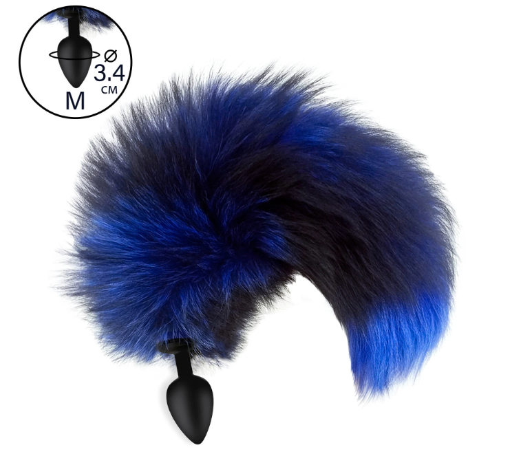 Butt metal and silicone plug Blue tail NeDlyaSkuki Butt metal and silicone plug Blue tail NeDlyaSkuki