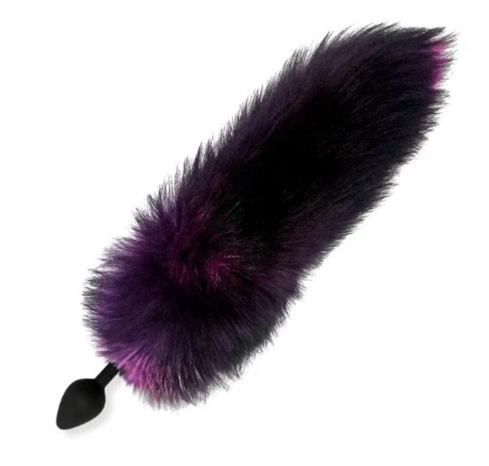 Butt metal and silicone plug Purple tail