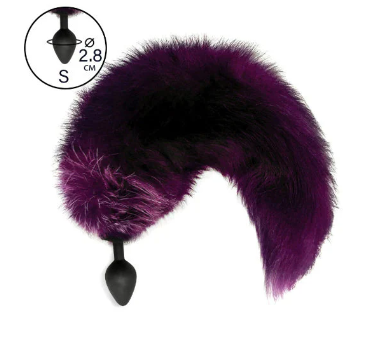 Butt metal and silicone plug Purple tail